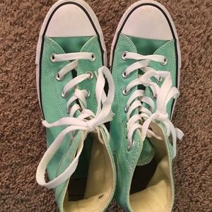 Teal High-Top Converse Shoes